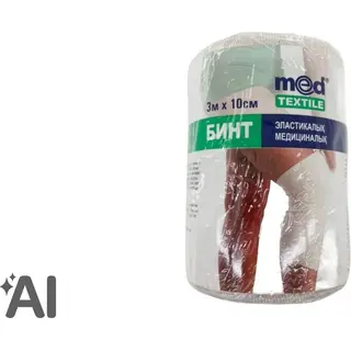 Бинт эластичный мед.средней растяжимости 3м*10см medtextile