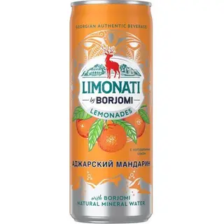 Лимонад Боржоми со вкусом аджарского мандарина 0.33 мл