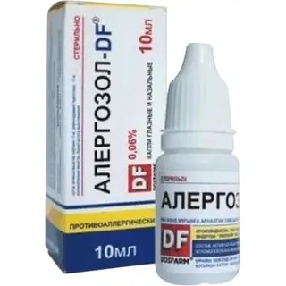 Алергозол-ДF 0,06 %, 10 мл, капли для глаз и носа