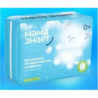 МАМА ЗНАЕТ Бумажные гигиенические салфетки 120 шт