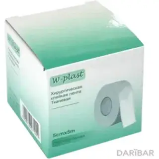 Хирургическая клейкая лента тканевая 5см х 5 м W-PLAST