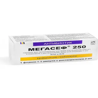 Мегасеф 250мг 2 мл с р/рит №1